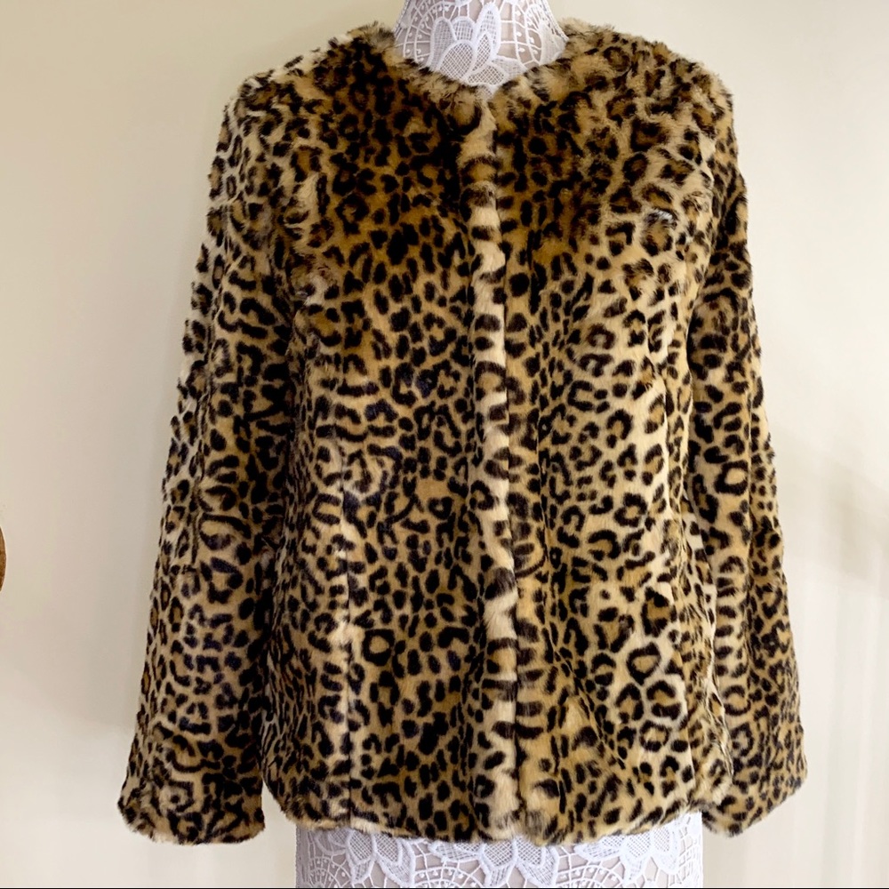 Thalia Sodi woman’s Faux-Fur Leopard-Print Jacket - Picture 6 of 10